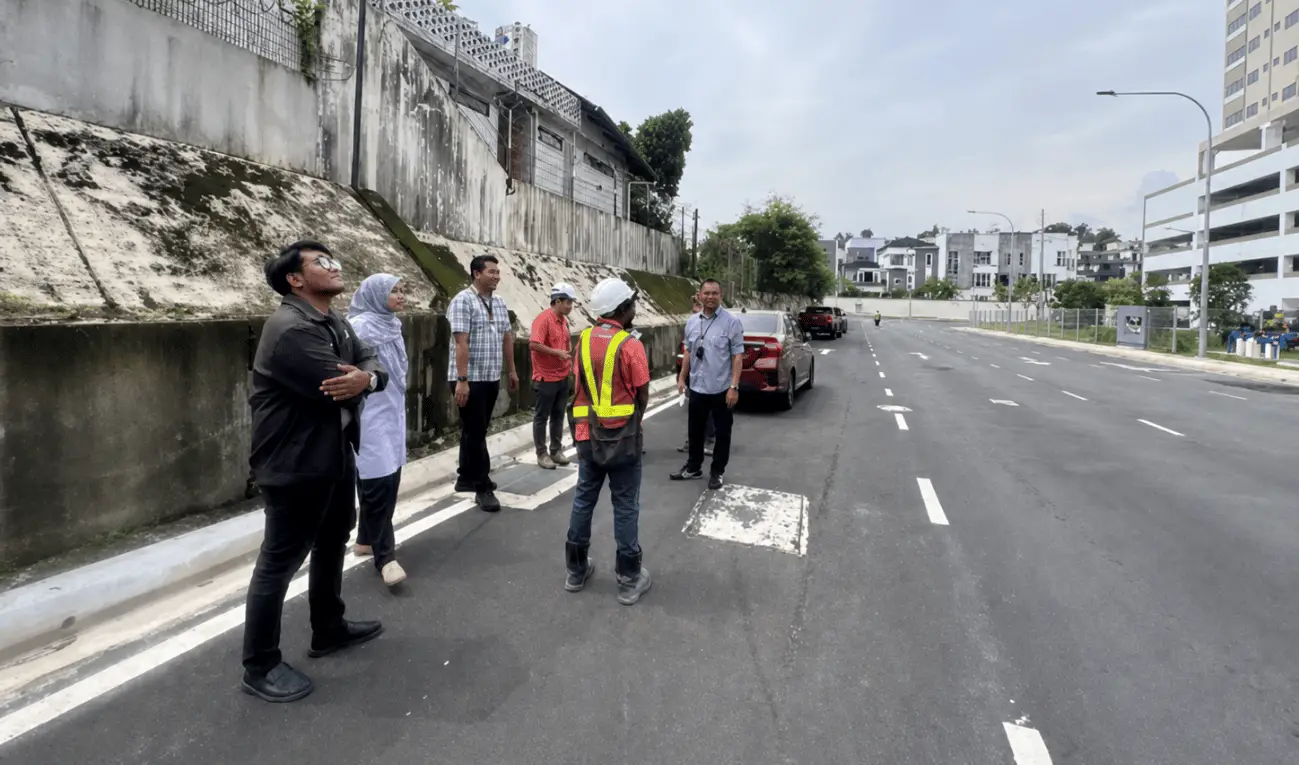 Completed road and drainage works at Melawati, Selangor